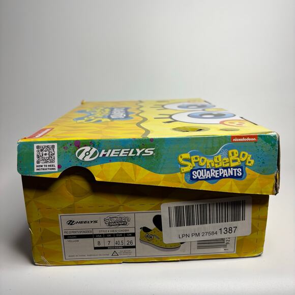 Heelys X Spongebob Adult Pro 20 Roller Skate Sneakers in Yellow - Picture 9 of 9